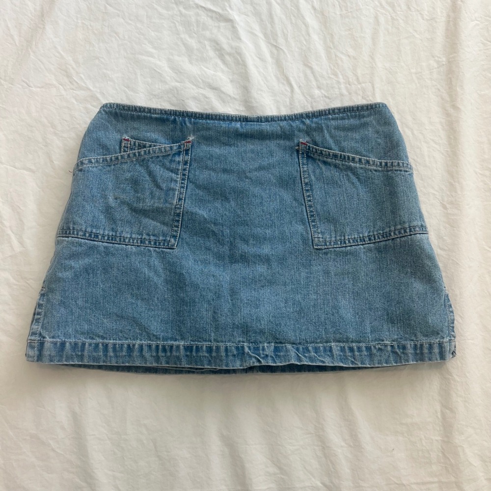 vintage jordache denim mini skirt